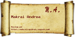 Makrai Andrea névjegykártya