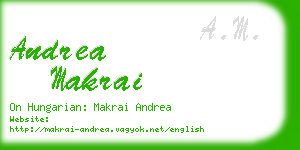 andrea makrai business card